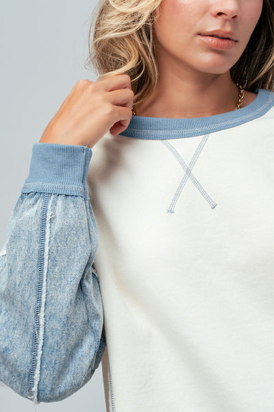 Dylan Mixed Knit Top