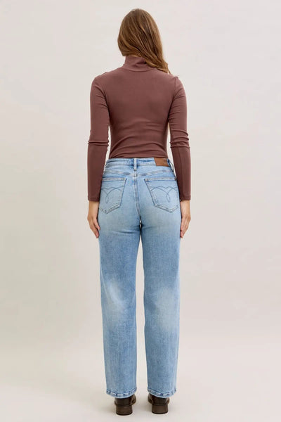 Heather Mid Rise Rigid Magic Straight