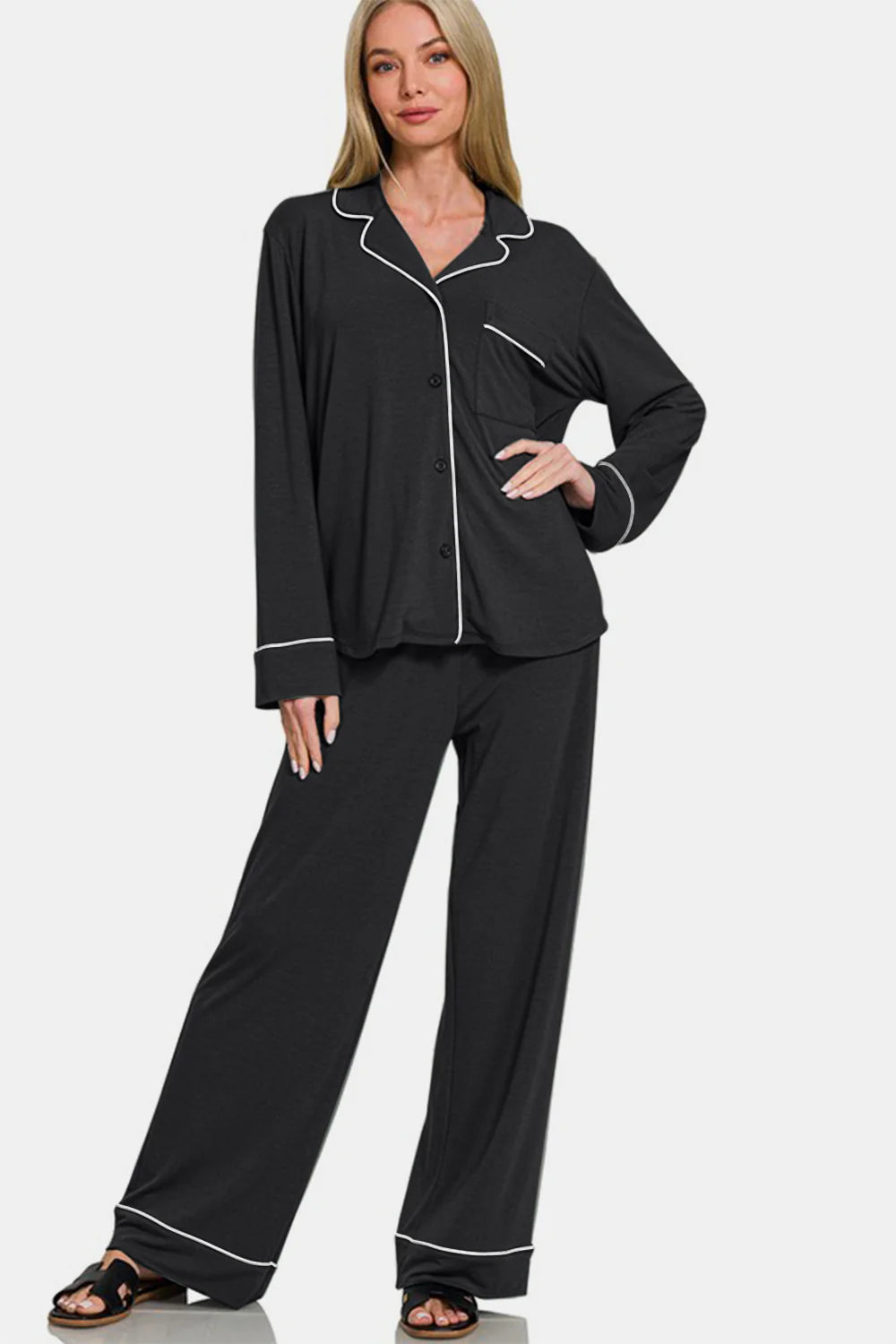 Laila Pajama Set - Black
