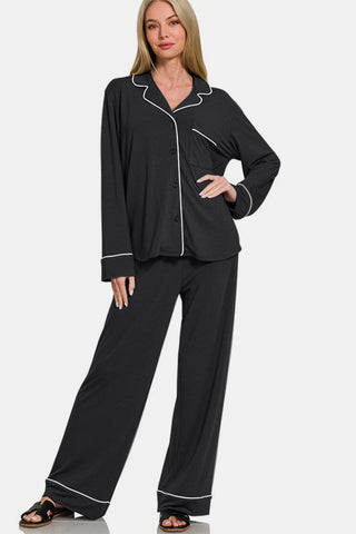 Laila Pajama Set - Black