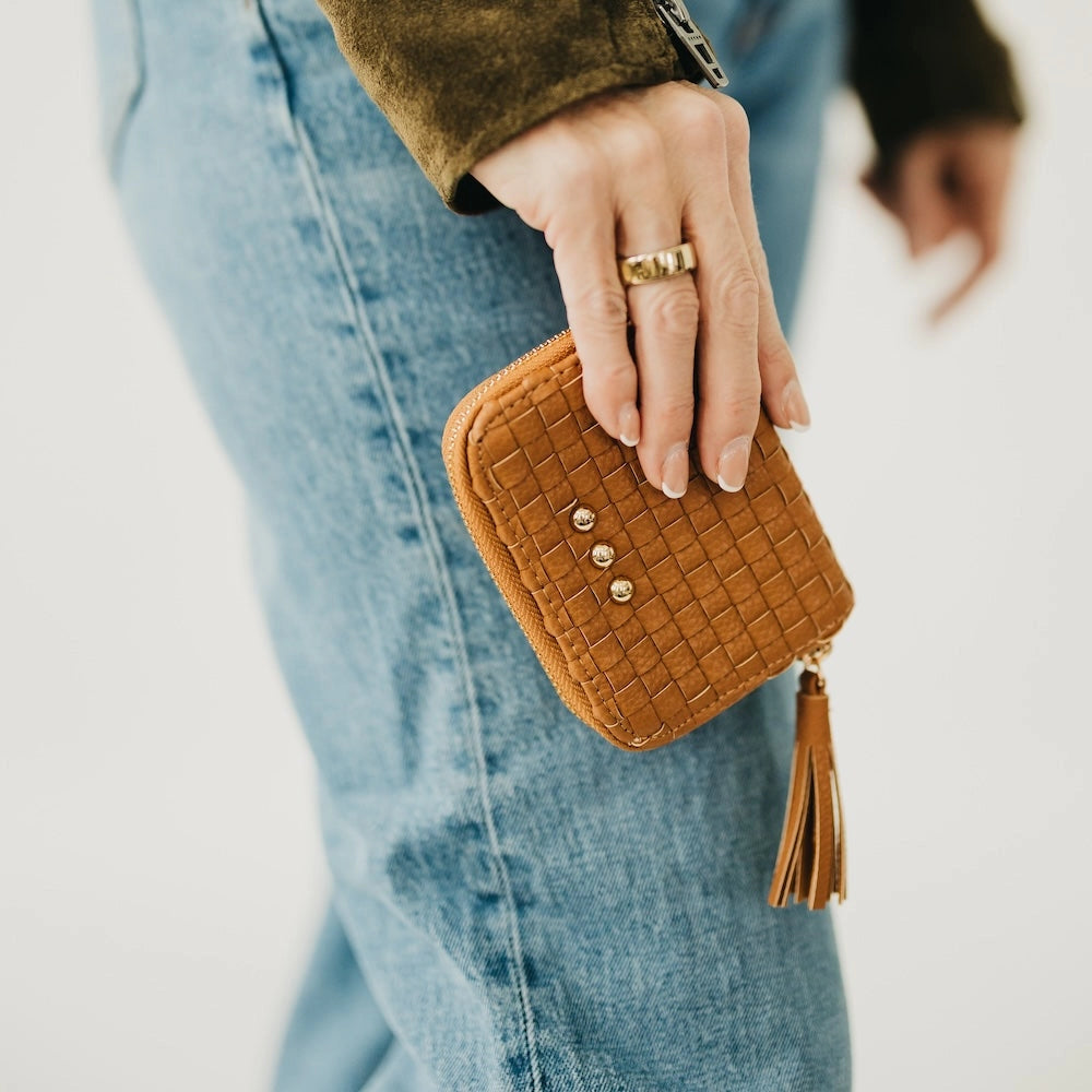 Wynona Woven Wallet - Brown