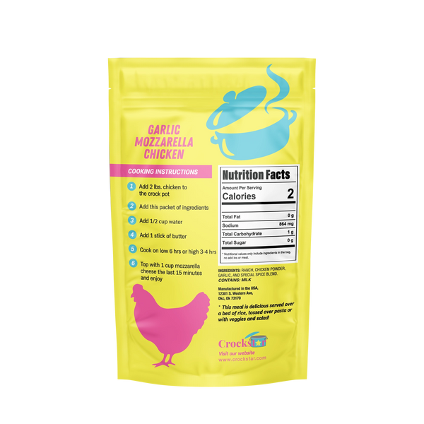Crockstar Meal Mix - Garlic Mozzarella Chicken