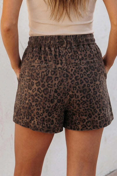 PREORDER Wild Instinct Leopard Denim Skort