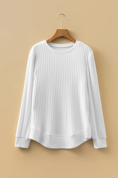 PREORDER Kate Ribbed Round Neck Top