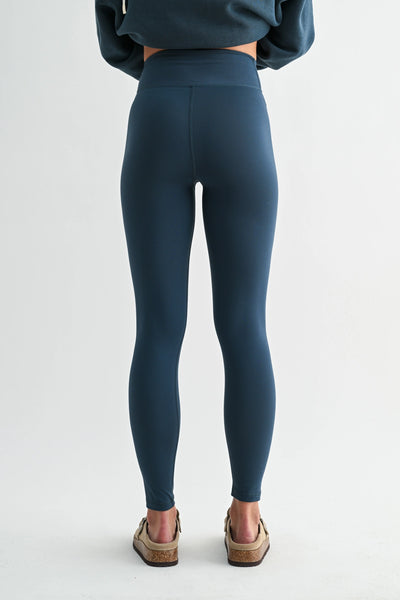 Venice Crossover Waist Leggings - Midnight Navy
