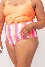 Dreamsicle Stripe Swim Set - SIZE MEDIUM