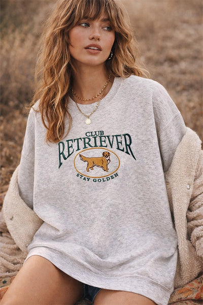 Retriever Club Embroidered Sweatshirt - SIZE S/M