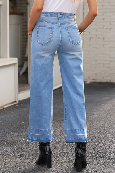 Sterling Raw Hem Cropped Denim - SIZE 8