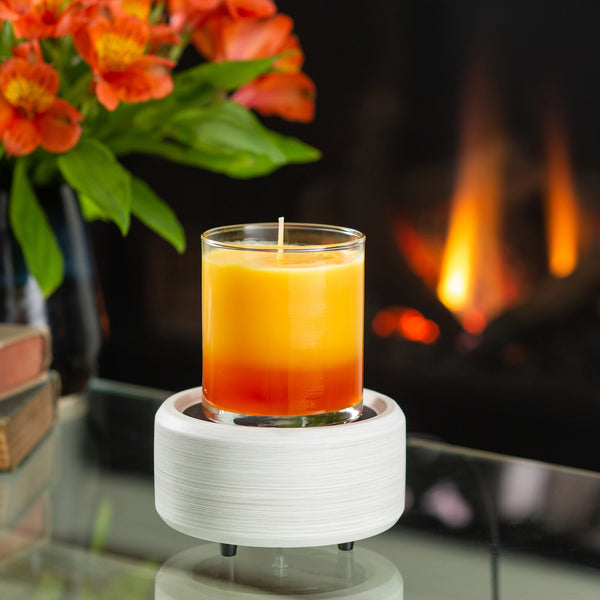 2-In-1 Candle Warmer - White/Bronze