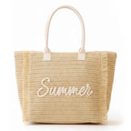 Summer Escape Straw Tote - Beige