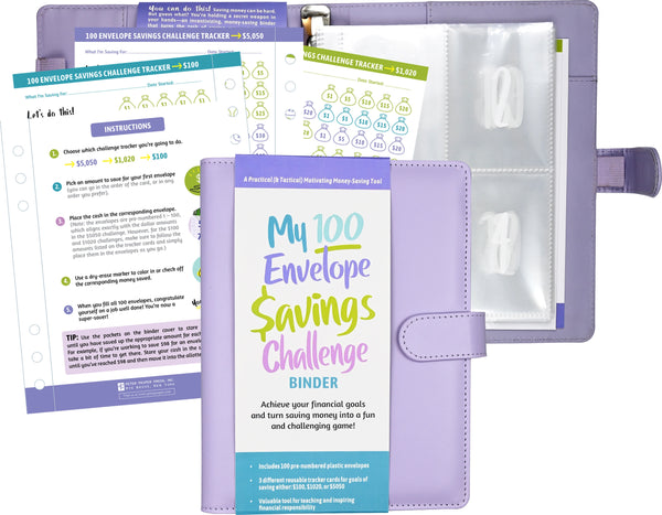 My 100 Envelope Savings Challenge Binder
