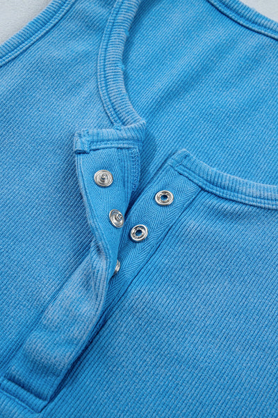 PREORDER Paisleigh Ribbed Henley Tank