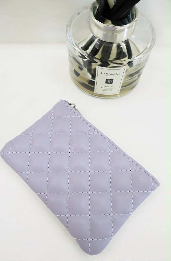 Lia Quilted Zipper Wallet