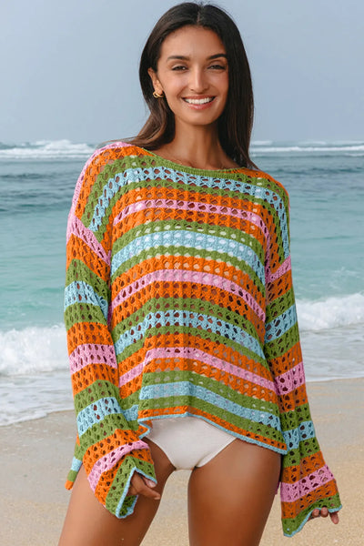 Easy Breeze Open Knit Sweater - SIZE MEDIUM