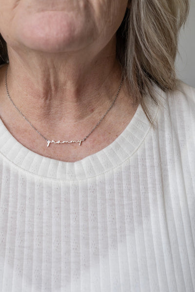 Keepsake Script Necklace