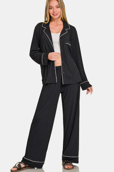 Laila Pajama Set - Black