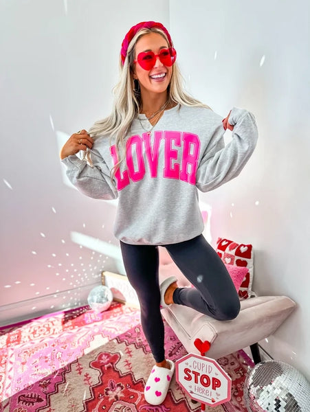 PREORDER Lover Split Neckline Sweatshirt