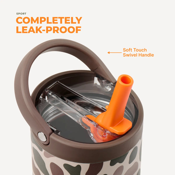 HydroJug 14 oz Sport Kids Water Bottle - Duck Camo