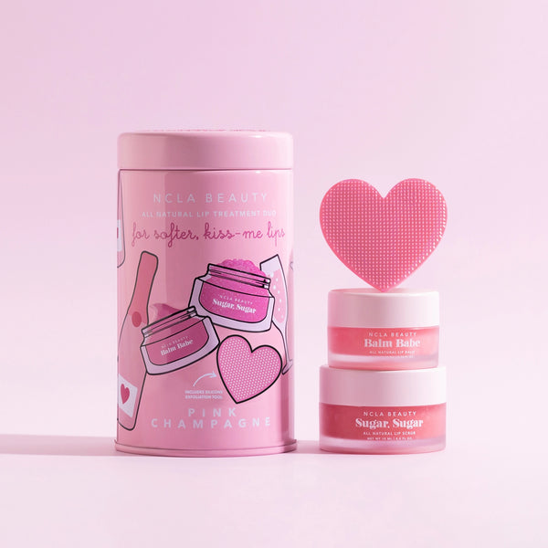 Lip Care Set + Lip Scrubber - Pink Champagne