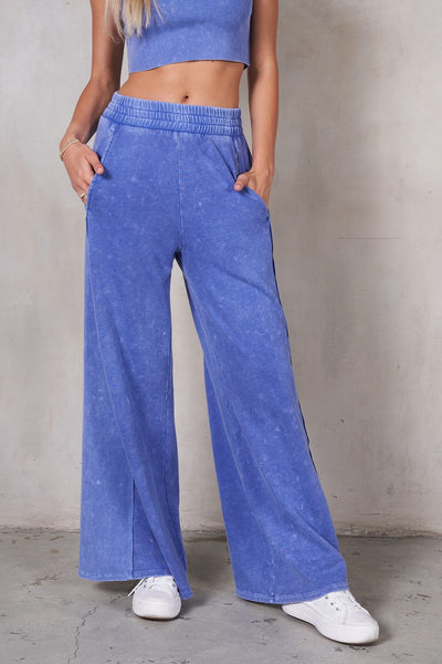 Cyndi Halter & Pants Set - Blue - SIZE SMALL