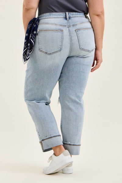 Alex Mid Rise Boyfriend Jean with Bandana Loop