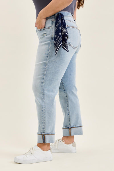 Alex Mid Rise Boyfriend Jean with Bandana Loop