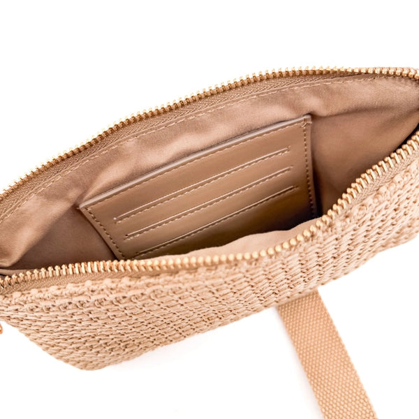 Rome Raffia Clutch Wristlet