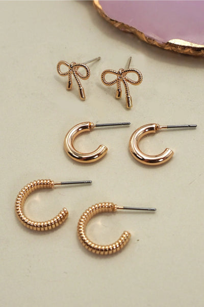 Tied With A Bow Earring Set