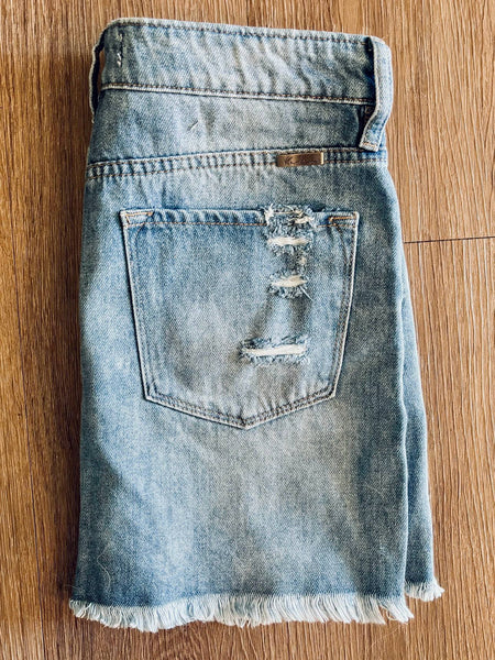 Jude Distressed Denim Skirt