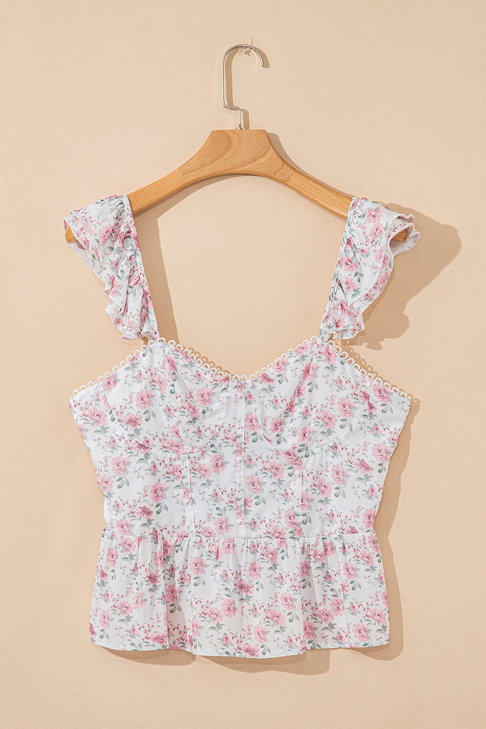 Sicily Floral Peplum Tank - SIZE MEDIUM