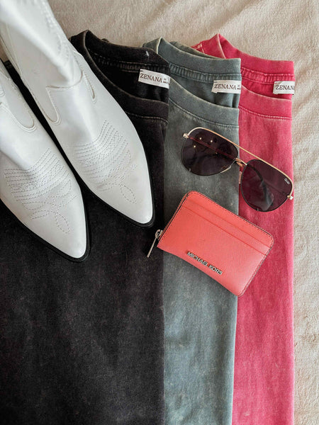 Raven Acid Wash Dress - Jade