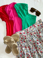 Elodie Crop Top - Red
