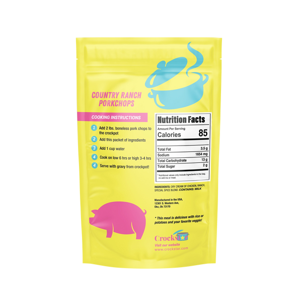 Crockstar Meal Mix - Country Ranch Porkchops