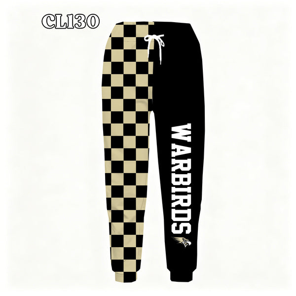 PREORDER Spiritwear Checkered Split Leg Bottom - WARBIRDS