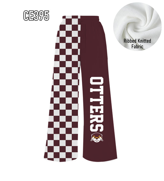 PREORDER Spiritwear Checkered Split Leg Bottom - OTTERS