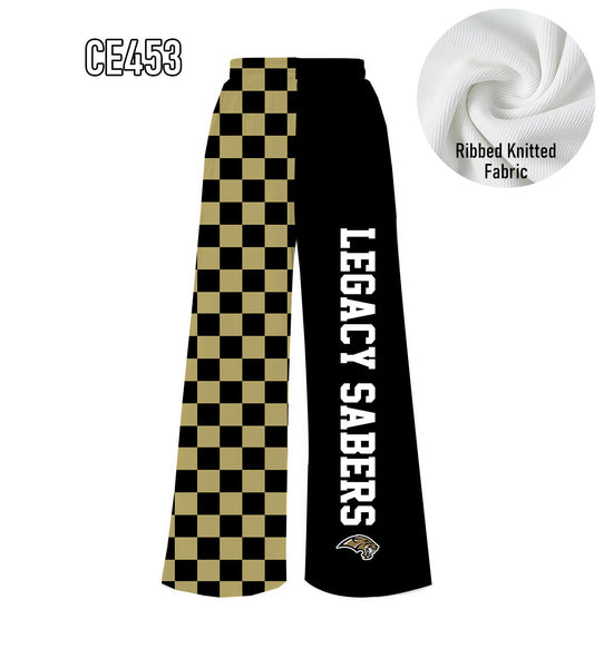 PREORDER Spiritwear Checkered Split Leg Bottom - LEGACY SABERS