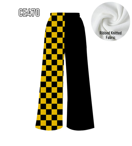 PREORDER Spiritwear Checkered Split Leg Bottom - IOWA HAWKEYES
