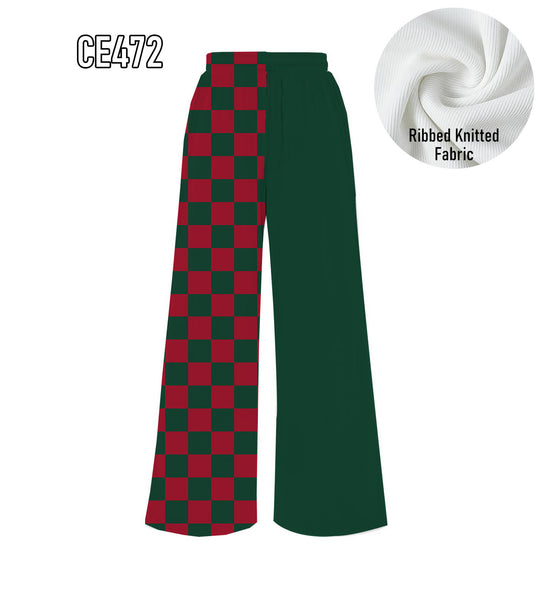 PREORDER Spiritwear Checkered Split Leg Bottom - MN WILD