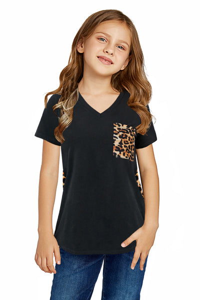 Lara Leopard Detail V Neck - SIZE SMALL