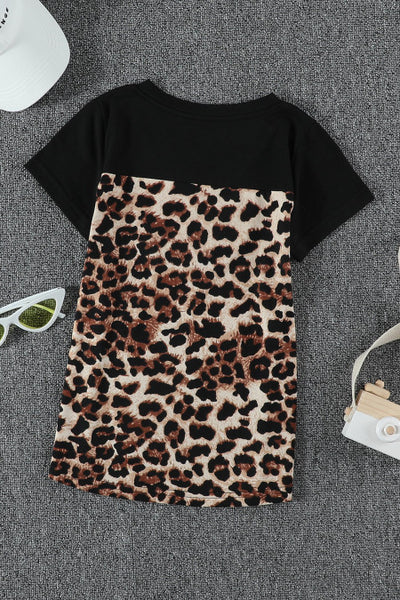 Lara Leopard Detail V Neck - SIZE SMALL