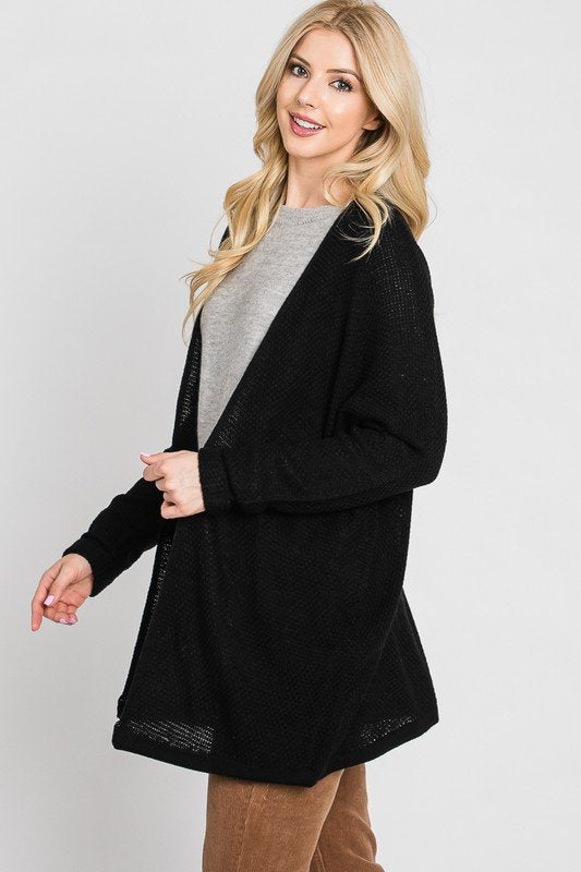 Aubray Kimono Cardigan - Black - SIZE S/M