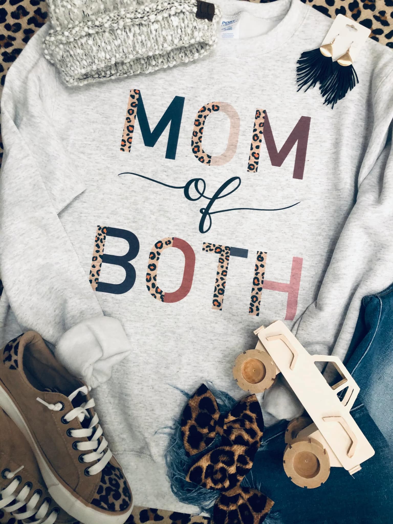Marit Mom Sweatshirt - Mom Of Both - SIZE 3XL