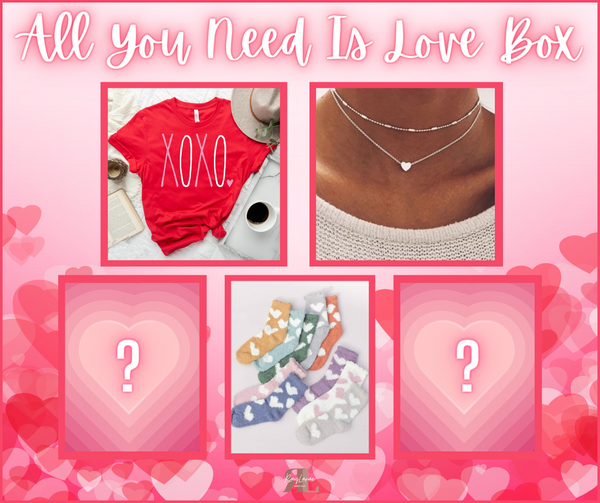 All You Need Is Love Box - Silver Heart Double Necklace