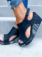 Livi II Aztec Wedge Sandals - SIZE 6.5