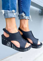Livi II Aztec Wedge Sandals - SIZE 6.5