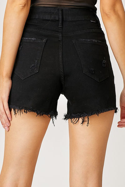 Gretchen Glam Rhinestone Shorts - Black