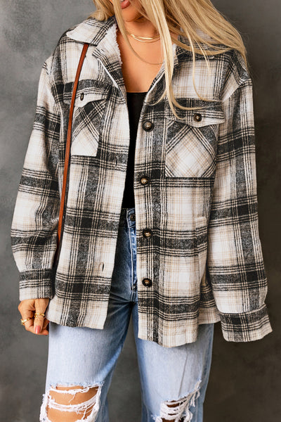 Soma Plaid Fleece Lined Shacket - SIZE SMALL