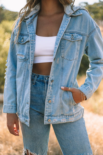 PREORDER Saylor Hooded Denim Jacket