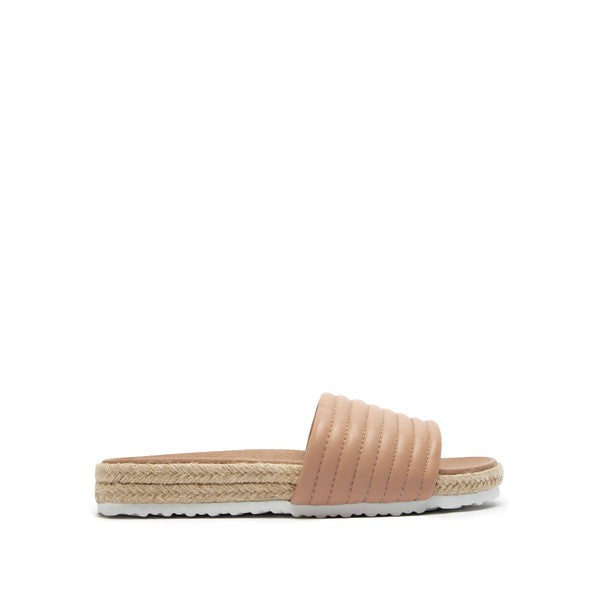 Abby Slide Sandals - Blush/Beige - SIZE 7