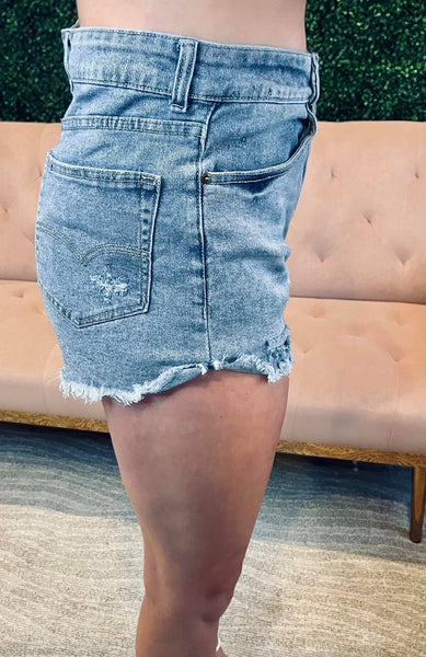 Angie Frayed Hem Shorts